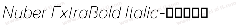 Nuber ExtraBold Italic字体转换